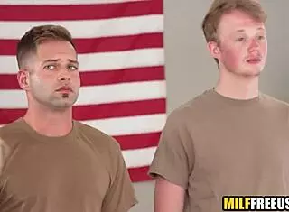 Young Soldiers Submit to Milf Sergeant's Hardcore Freeuse in Taboo Group Session