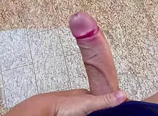 Homemade Solo Fun In The Garage With Flashing And Handjob!