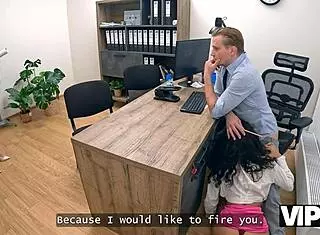 vip4k bank lady boss gets wild with naughty subordinate in stockings