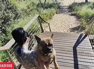 Bikini Beauty Struts on Public Beach