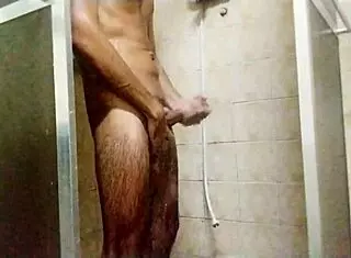 Taking a shower and jerking off feels amazing!