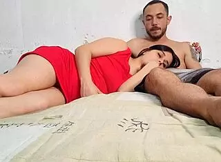 Rough Teen Blowjob Turns Into Taboo Erection During Movie