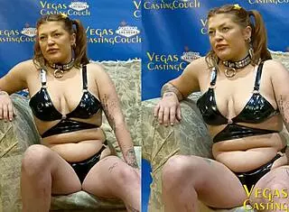 cute redhead chained and ass fucked, ass hooked, hot waxed, blindfolded in bdsm scene