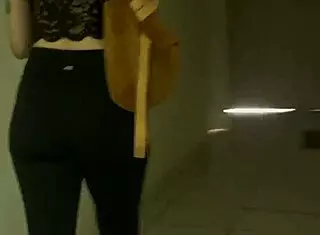 PAWG Teases with Anal Plug at Apartment Window