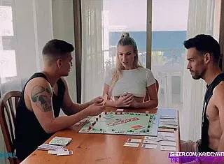 Two big cocks fucked me to pay my monopoly debts