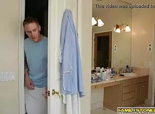 stacey leann experiences sideways fucking by step bro with deepthroat and cumshot