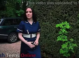 oiled handjob from british nurse