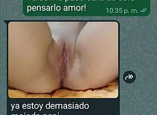 I heat up my girlfriend on WhatsApp, and she gives me twerks on her big ass.