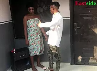 Feeling intense passion in this uncompleted building, she bends over for doggystyle fucking with big black cock and creampie.