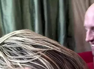 sarah jessie, milf with killer tits, gets her pussy stuffed by two guys.