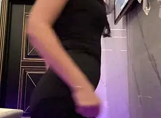 In the club, I played with my pussy