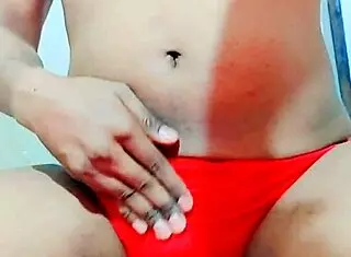 rubbing my limp little clitty while pissing, so sexy