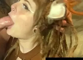 Oh Deer! Cute Costumed Girl with Big Tits Gets Facefucked and Moans Loudly.