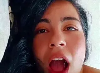 Gorgeous Latina Strokes Her Big Natural Tits!