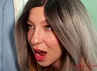 Amateur guy fucks his girlfriend's mom thinking it's her, with monster cock and squirting