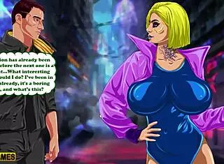 lets play cybersluts 2077 with big tits fingering and masturbation 😈