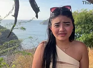 Beautiful latina cheats on husband with stranger for money