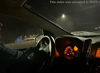 18 year old teen feels an urge in the parking lot