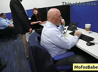 Horny office MILF Sasha Pearl Parker Ambrose gets naughty in her office?