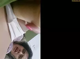 young teen masturbates with dildo in pussy and ass