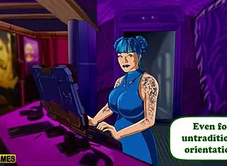 lets play cybersluts 2077 with big tits fingering and masturbation 😈