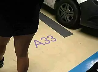 chilean woman in public parking lot