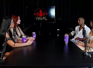 Morena Safada Teases and Sucks Negro Top Delícia, Moaning Freely in Sheer Red Lingerie with Maria Bittencourt