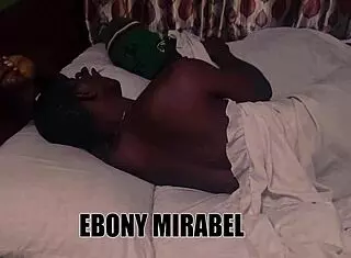 Hot Ebony Feels Honey In The Night But Doesn't Know How To Deal