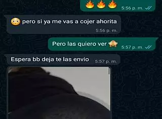 My latina friend in mini shorts gets hot on whatsapp chat, homemade and sexy