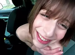 Silvia soprano gets hot during barcelona tour and i fuck her in the car pov style.