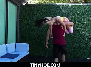 Tinyhoe - Tiny Latina Teen Stepsister Screwed Under Table