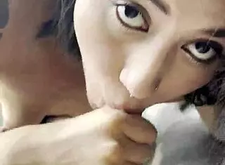 watch this young wife give blowjob to cuckold husband and swallow cum in mouth