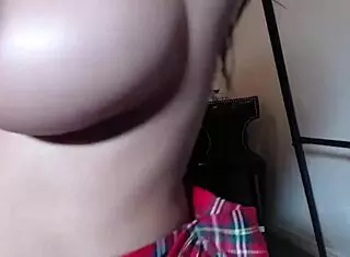 Big Tits Maxine X Tests Her Sex Toy Again With Thick Legs