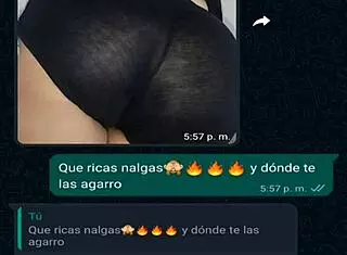 My latina friend in mini shorts gets hot on whatsapp chat, homemade and sexy