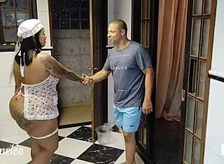 I Ate My Curvy Maid's Ass And Gave Her A Facial Cumshot With Big Black Cock