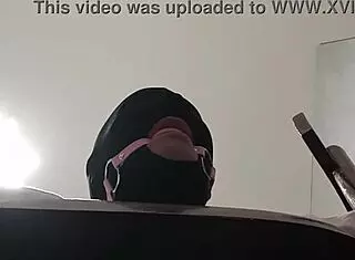 Tied up milf fucked in mouth, pussy, and ass blindfolded!