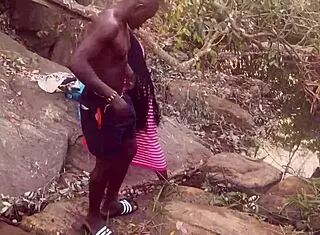 Village girl with perfect boobs gets banged by stream! 😍