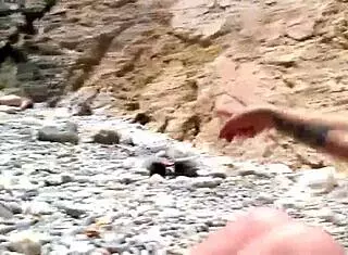 Married Spanish Slut Sucks Cock Secretly Behind Outdoor Rocks