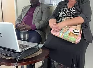 Blonde Milf Secretary Sucks Big Black Cock In Office