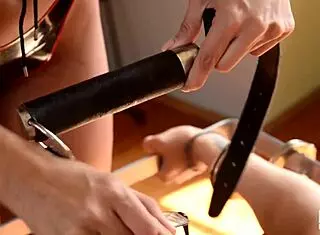 Hey, watch Domina Anissa Kate spank Zenda Sexy and pinch those nipples hard!