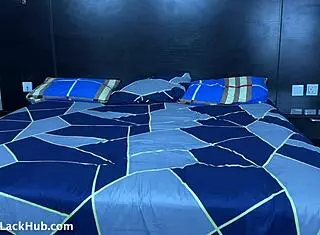 Petite ebony gets her pussy creampied, riding big black cock 😍