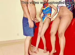 Uttaran20 - Desi Threesome With Inked Brunette