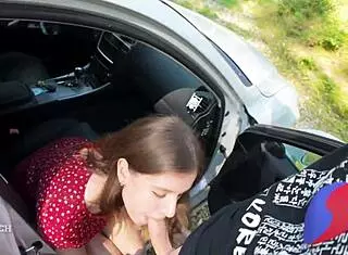 i seduced my driver, giving him a sloppy blowjob and swallowing every drop