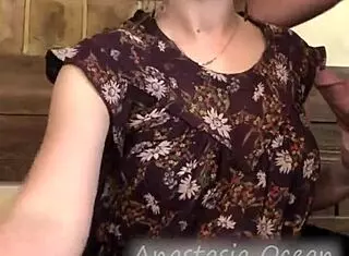 Lady Enjoys Relaxing in Sauna with Group Activities and Bent Over Poses