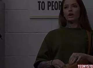 Tattooed redhead Vanessa Vega caught shoplifting groceries by officer