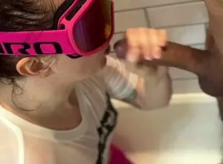 Rough Dickflash In Bathroom Leads To Cumshot On Face Part 2