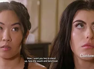 Teen babysitters give in to milf seduction or face punishment