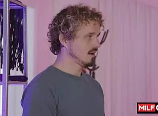 Busty blonde milf seduces partner with her amazing natural big boobs, leading to hardcore fucking