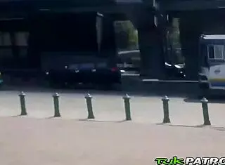 Sweet Asian teen's pussy slammed hard in public pickup