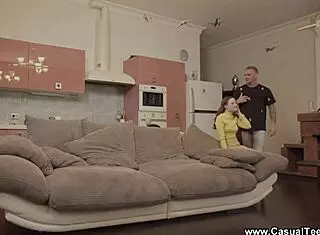 Hey, watch perky teen B Mamby get banged by neighbor!